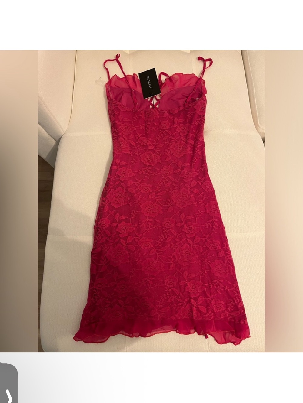 Outcast Fuchsia Ruched Mini Dress - Picture 4 of 5